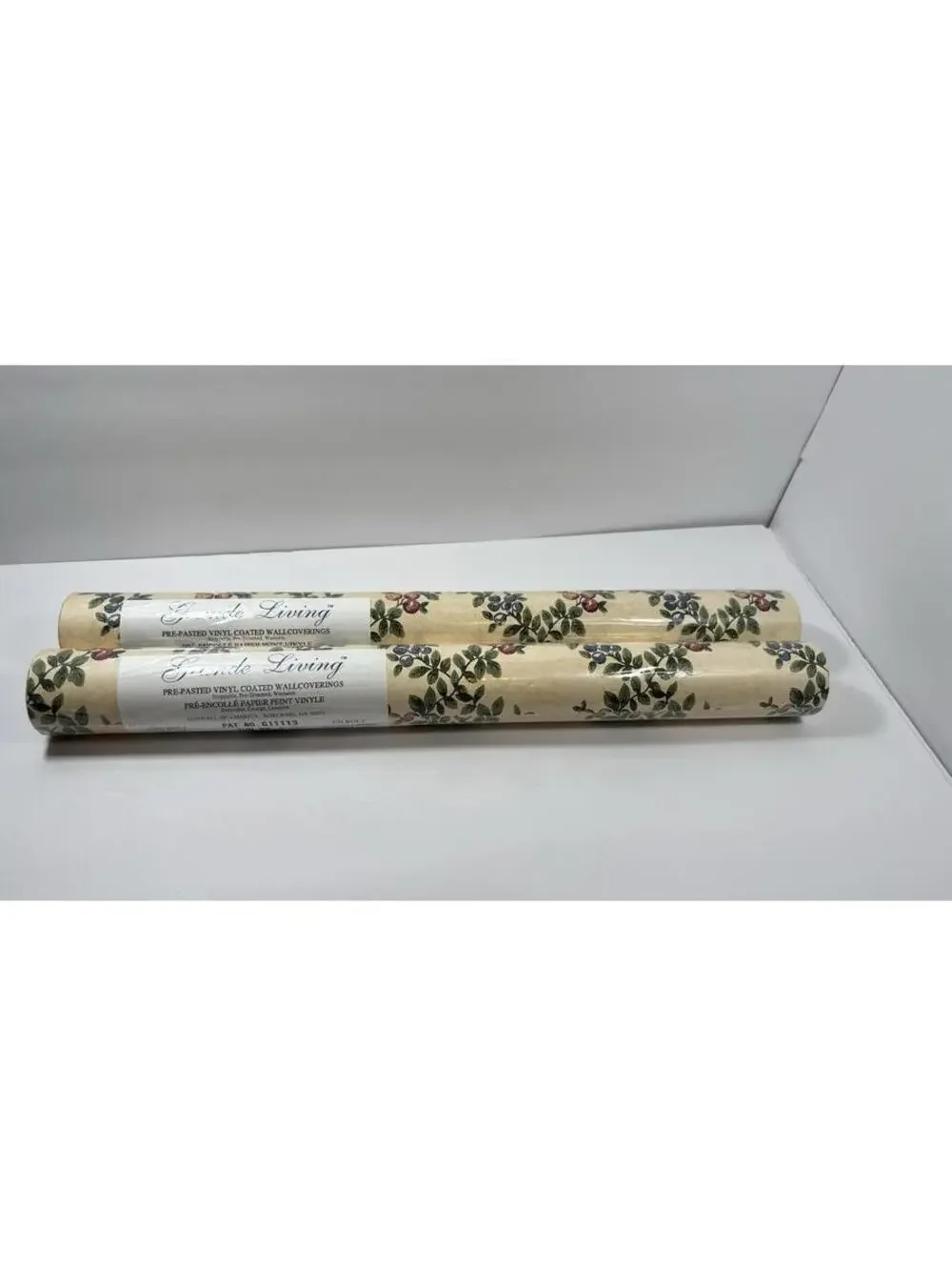 Set Of 2 VTG Grande Living Pre Pasted Floral Wallpaper 56.37 Sq Ft